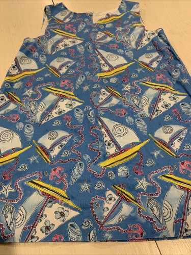 kaeli Smith kids nautical themed sleeveless dress size 4T Sailboats - Picture 4 of 12