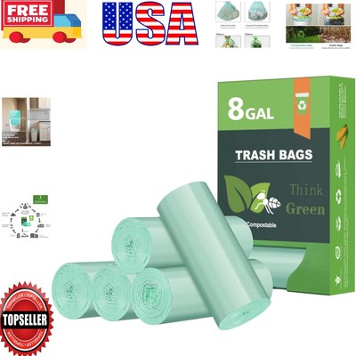 Eco-Friendly Biodegradable 8 Gallon Trash Bags - 80 Count Leak-Proof Solution