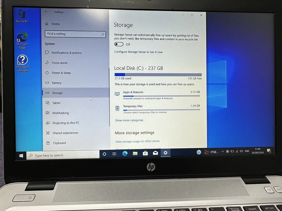 HP EliteBook 840 G4 Core i7-7600U 8GB Ram 256GB SSD Win 10 Laptop NO Battery - Image 2 of 4