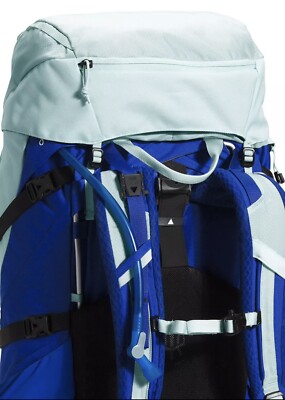 north face backpack skylight blue The North Face Youth Terra 55 Backpack: Skylight Blue/Blue/Linaria Pink