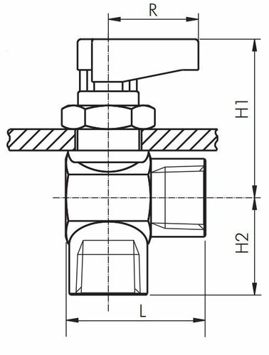 Grifo de bola angular con mango de mordaza unilateral para aire comprimido agua válvula de vacío - Imagen 3 de 3