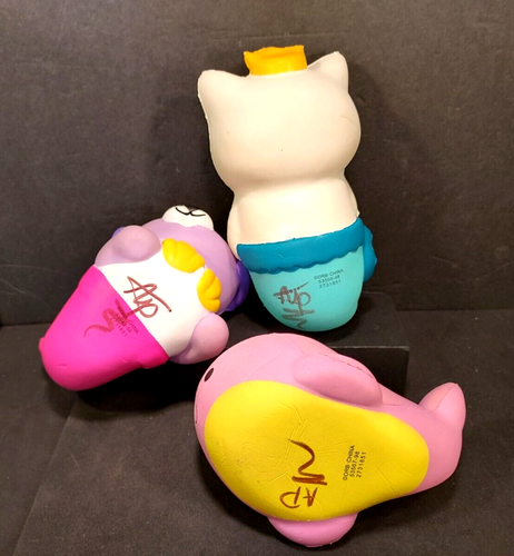 3 Squish Stress Relief Autism Slow Release Foam Squeeze Toy MerDog/Whale/MerCat - Picture 2 of 2