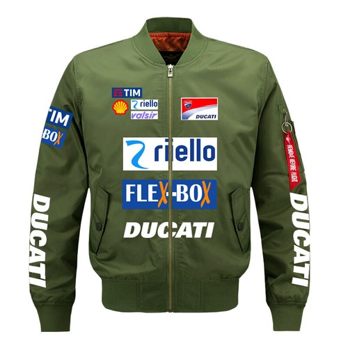 Men Racing Team Ducati Tops Jacket Jersey Hooded Costume Long Sleeve Zipper Coat - Picture 14 of 14