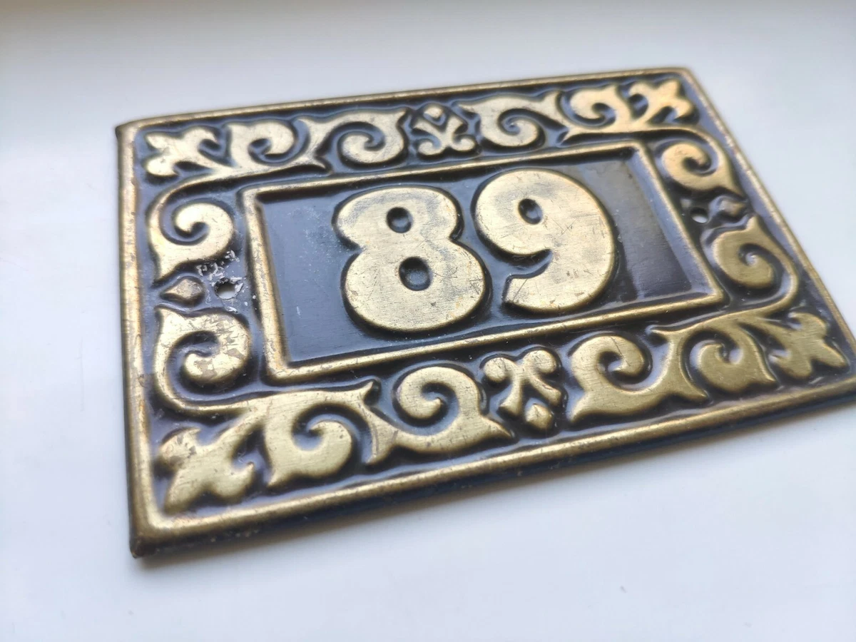 USSR 89 Vintage embossing Door number sign Numbers USSR 9 x 6 cm (3.54 x  2.36) | eBay