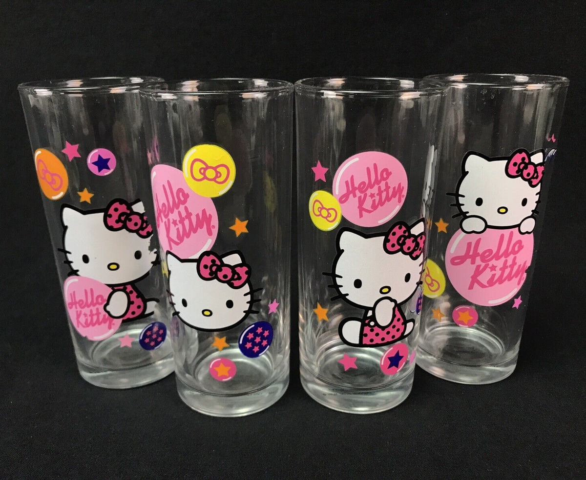 Hello Kitty Glass Drinking Cup Glasses 2012 VAN18102IN-1012 Sanrio