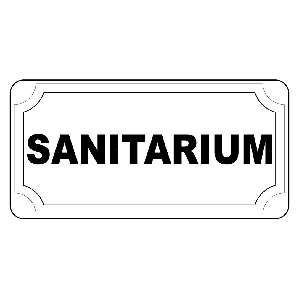 Sanitarium Black Retro Vintage Style Metal Sign - 8 In X 12 In With ...