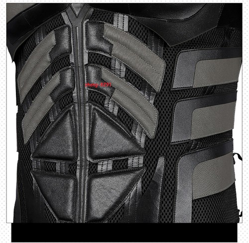 The Dark Knight Rises Batman Jumpsuit Outfit Cosplay Halloween Costume Suit Shoe - Picture 9 of 28