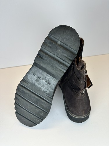 Donald Pliner Captain Boots Leather & Suede Buckle Booties Size 10 Brown - Picture 8 of 9