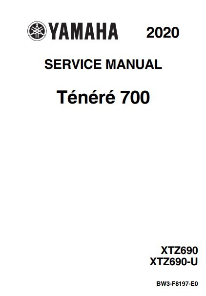 YAMAHA MTN690-A サービスマニュアル（MT-07） 2018-2021 Yamaha MT-07 (MTN690-A) Service Owner's & Parts