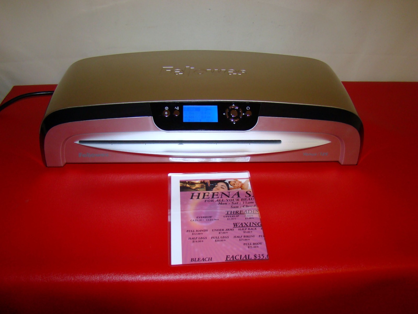 Fellowes Laminator Venus 125 12.5 Inch Rapid 3060 Second Warmup