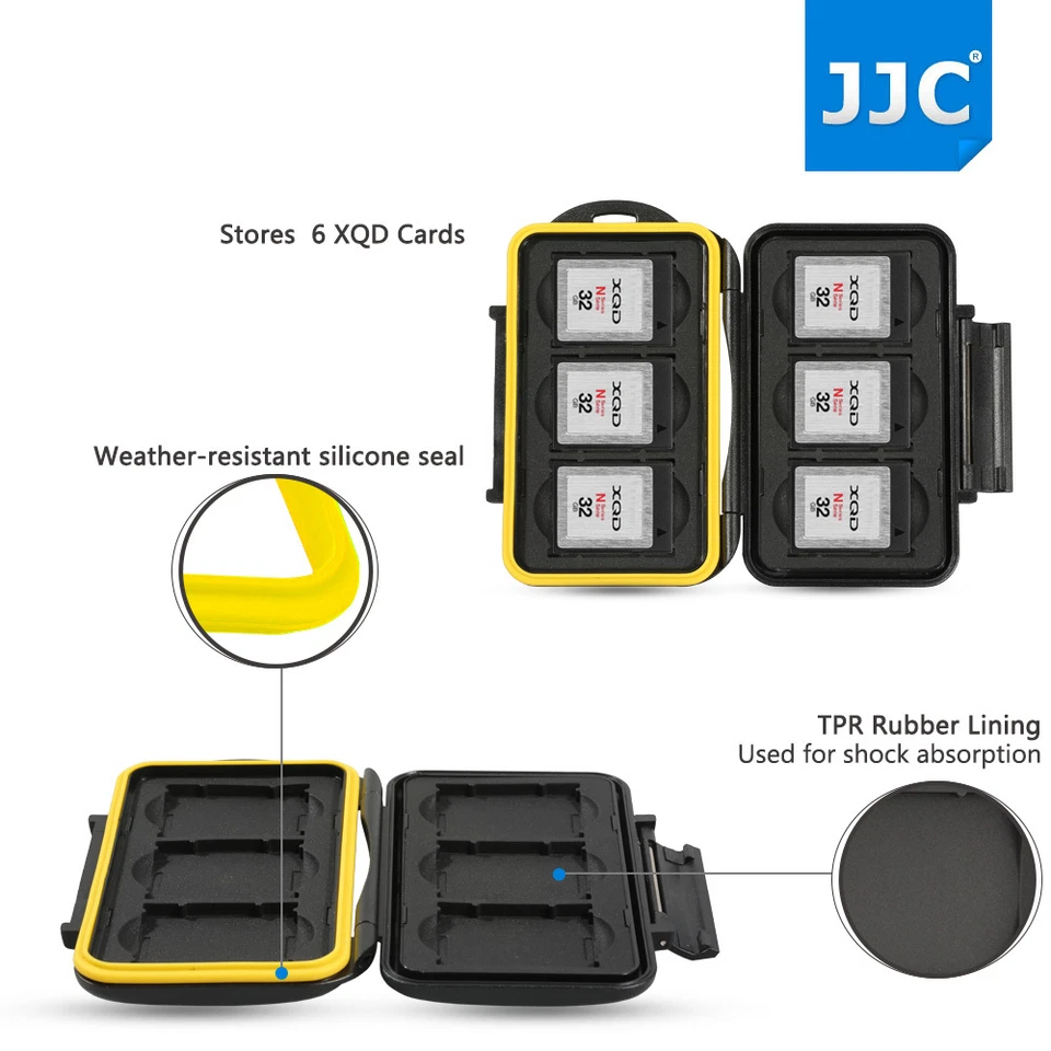 Water-resistant Storage Memory Card Case Holder fits 6 XQD Card for Nikon Z7 Z6 - Image 3 of 4