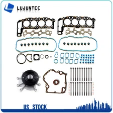 Head Gasket Bolts Set Water Pump Cover Gasket For 02 Jeep Grand Cherokee 4.7L