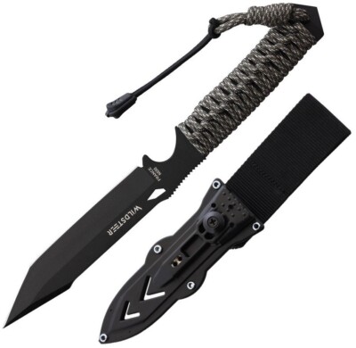 WildSteer Centurion-K Fixed Knife 4.75'' N690 Steel Blade Paracord Wrapped Handle