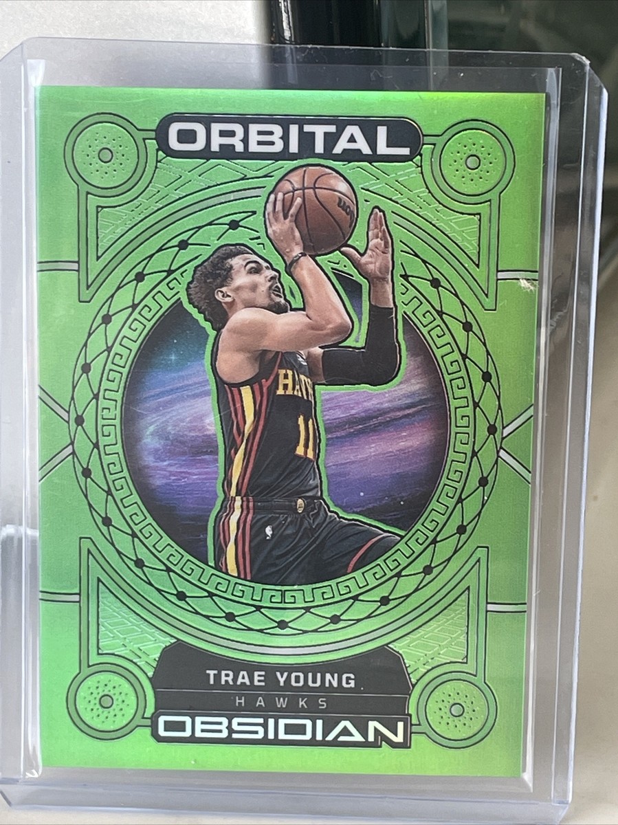Trae Young 2022-23 Panini Obsidian Basketball Orbital Green