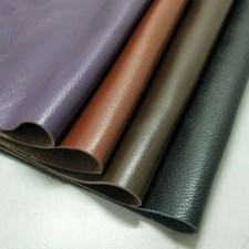 Genuine Real Leather Fabric First Layer Cowhide Hide Cut Material Scrap Purple