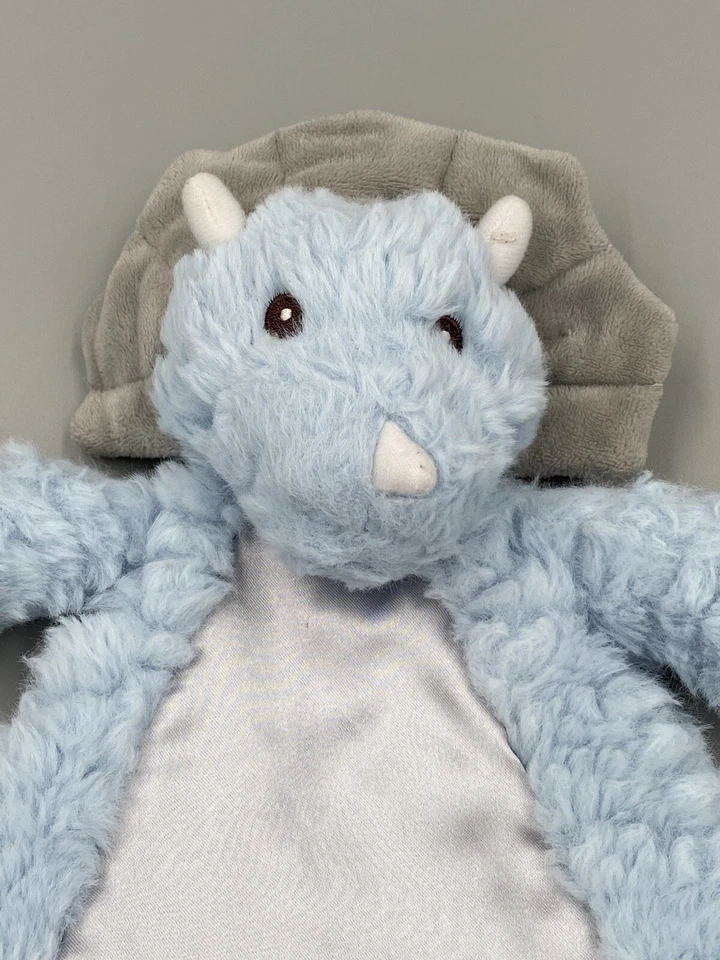 "Manta de seguridad Bearington Baby 12"" azul dinosaurio Lovey felpa" Foto 2 de 4
