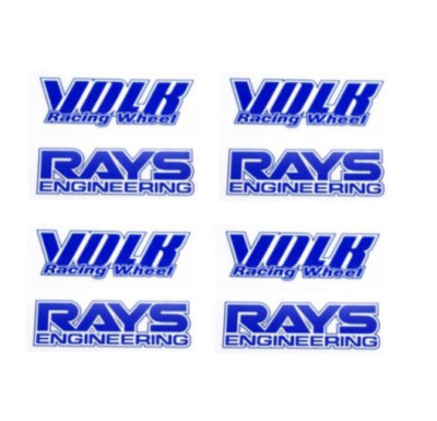 4x Volk Rays Genuine Repair Disk Sticker Decals for TE37 Blue No.16 from Japan