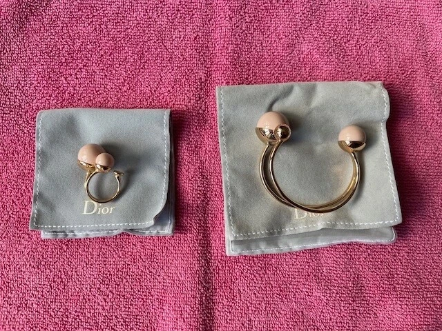 Ensemble bracelet / bracelet et bague Christian Dior pour femme tribales or rose et rose