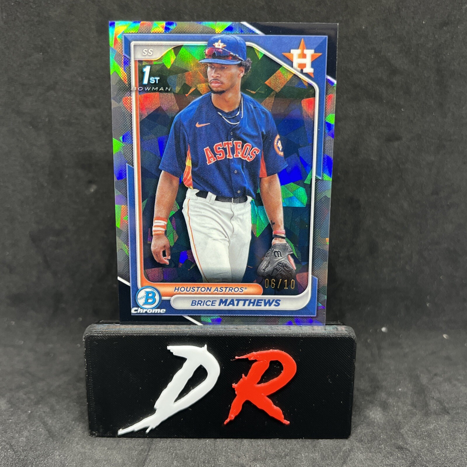 2024 Bowman Sapphire Brice Matthews Bowman 1st Black Refractor /10 Astros
