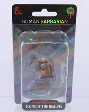 W Wizkids Icons of the Realms HUMAN BARBARIAN Dungeons Dragons Miniature Figure