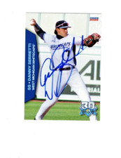 Danny Serretti 2023 West Michigan Whitecaps signed autograph baseball card UNC c