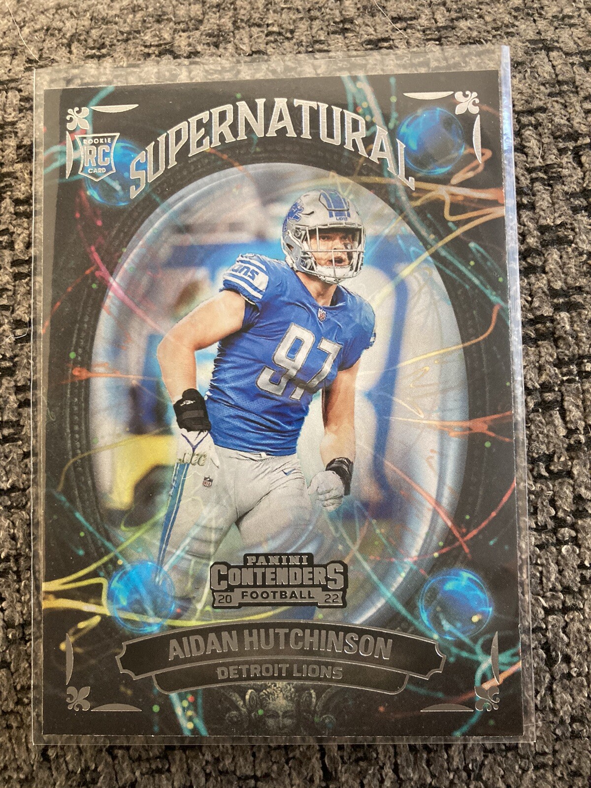 2022 Panini Contenders Aidan Hutchinson Supernatural RC #SN-AHU Detroit Lions
