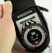 Vintage Original Hanimex PR 135 light Meter Exposure w/ Case Camera Parts