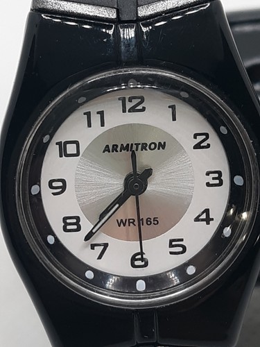 Armitron Water Resistant Ladies Black Buckle Band Analog Quartz Movement Watch - Picture 3 of 8