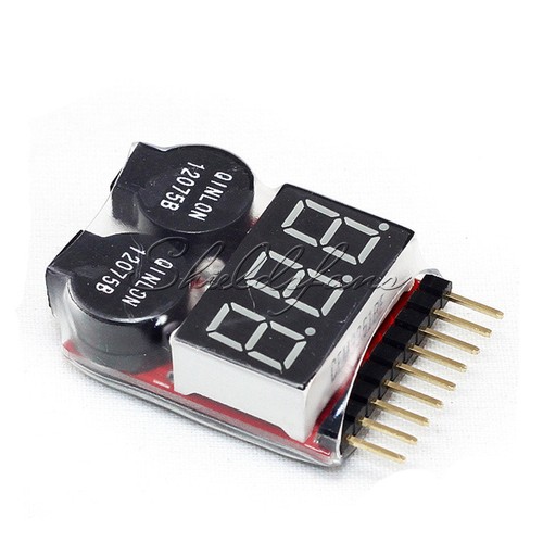 BX100 2 In1 1-8S Lipo Li-ion Battery Low Voltage Tester Buzzer Alarm Dual Speak - Picture 6 of 15