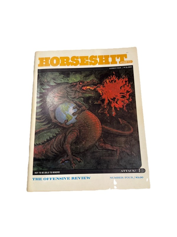 Vintage 1969 Horseshit The Offensive Review Magazine Issue #4 Out Of Print