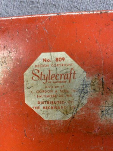 Vintage Recipe Box With Handwritten Recipes Stylecraft Metal Herbs - Picture 11 of 13