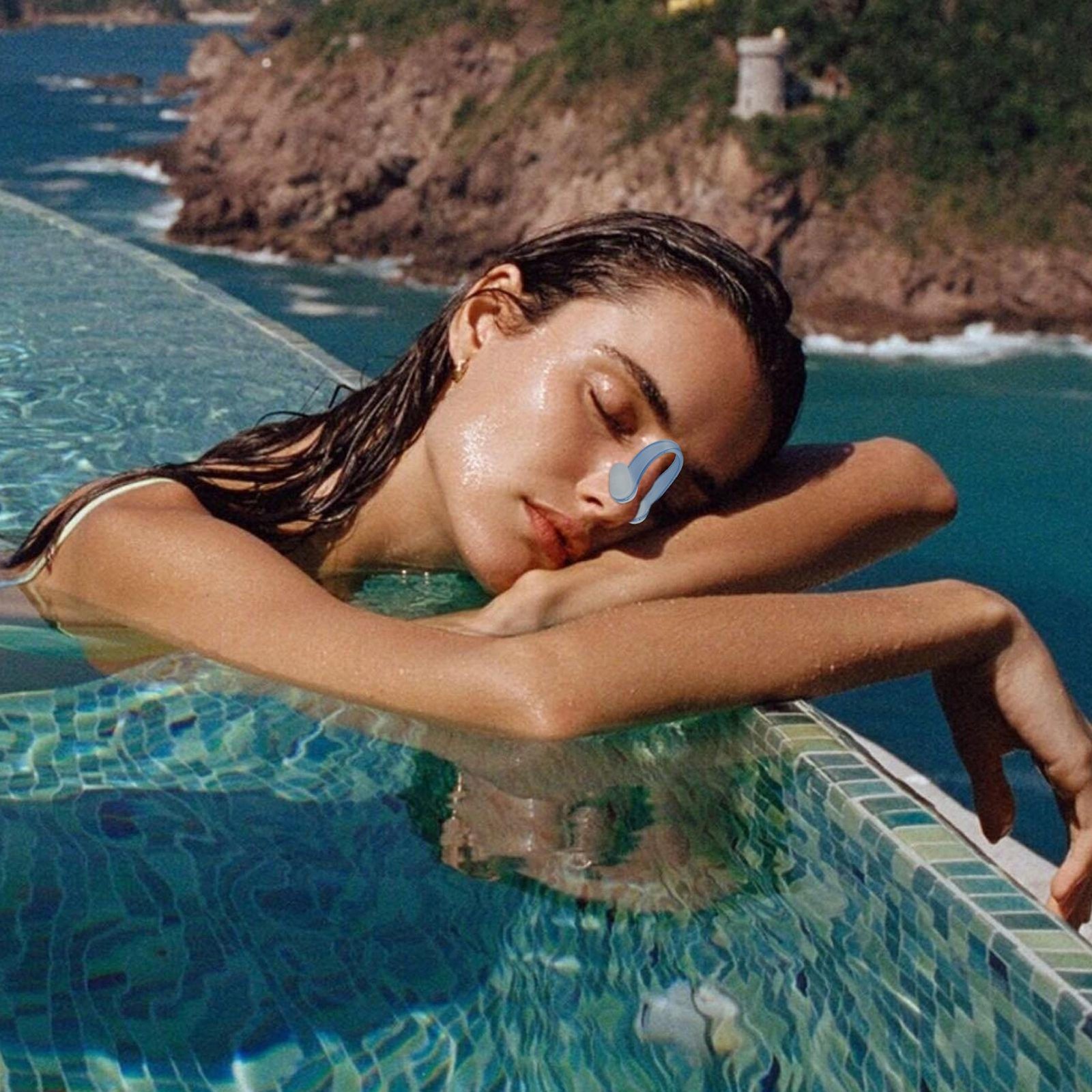 2pcsSoft Silicone Swimming Ear Plugs Nose Clip Set for Waterproof Surfing Diving