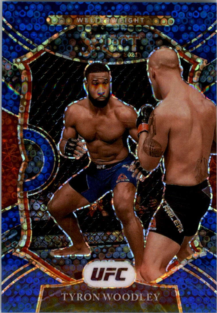 2021 Select UFC Prizms Blue Disco #3 Tyron Woodley /99 - UFC