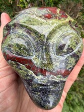 Dragonstone Crystal Carved Alien Head Chunky heavy Large Natural positive change