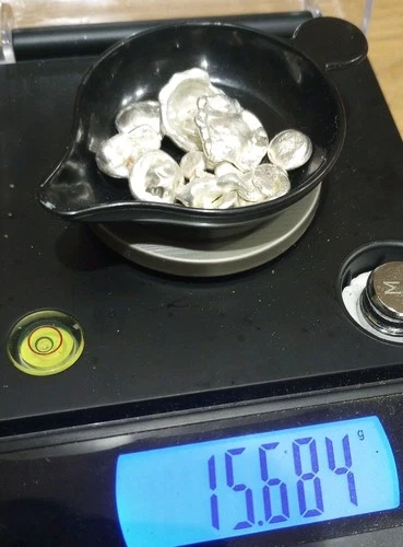 🔥🔥Pure .925 ❄️Silver Bullion Scrap Nuggets Shot ❄️ 15.68 grams/.5ozt