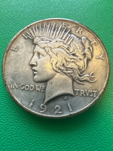 1921 Peace Dollar $1 Silver Coin Circulated Philadelphia xf + m-66