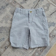 Janie and Jack Boys Adjustable Waist Seersucker Shorts Sz6