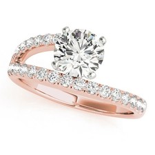 Lab-Created 1.80 Ct Round Cut VVS1 Diamond Wedding Ring 14K Rose Gold Finish