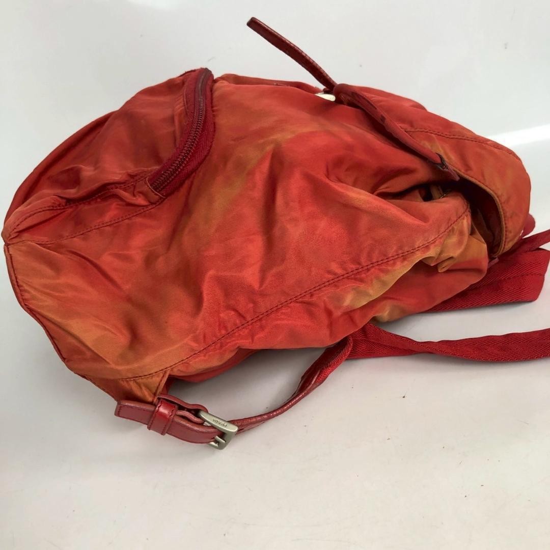 PRADA Nylon Backpack Red Triangle Plate Engraving… - image 5