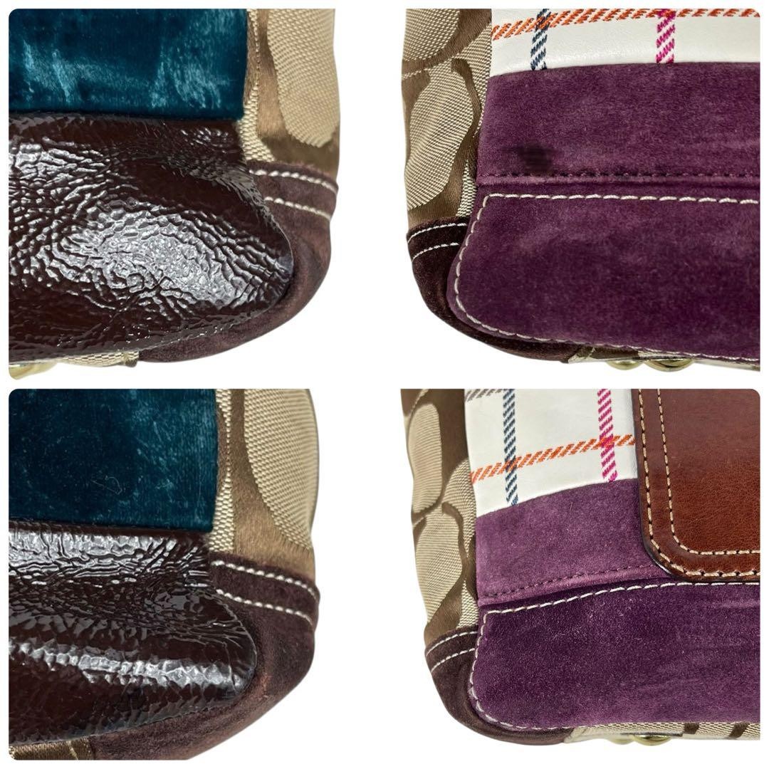 COACH Patchwork Leather Logo Tote Bag Multi-Color… - image 8
