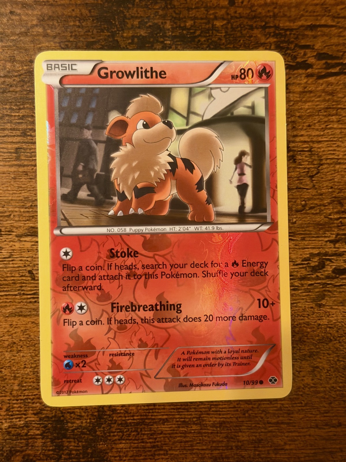 Pokemon TCG  Growlithe 10/99  reverse holo flames - Next Destinies. RARE! NM/LP!