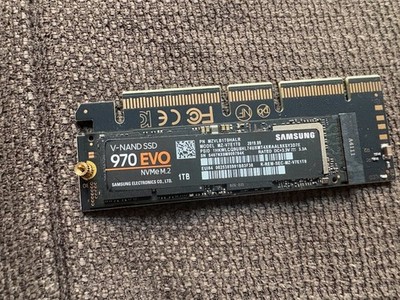 1TB Samsung 970 Evo - NVMe M.2 SSD - Mit PCI Adapter