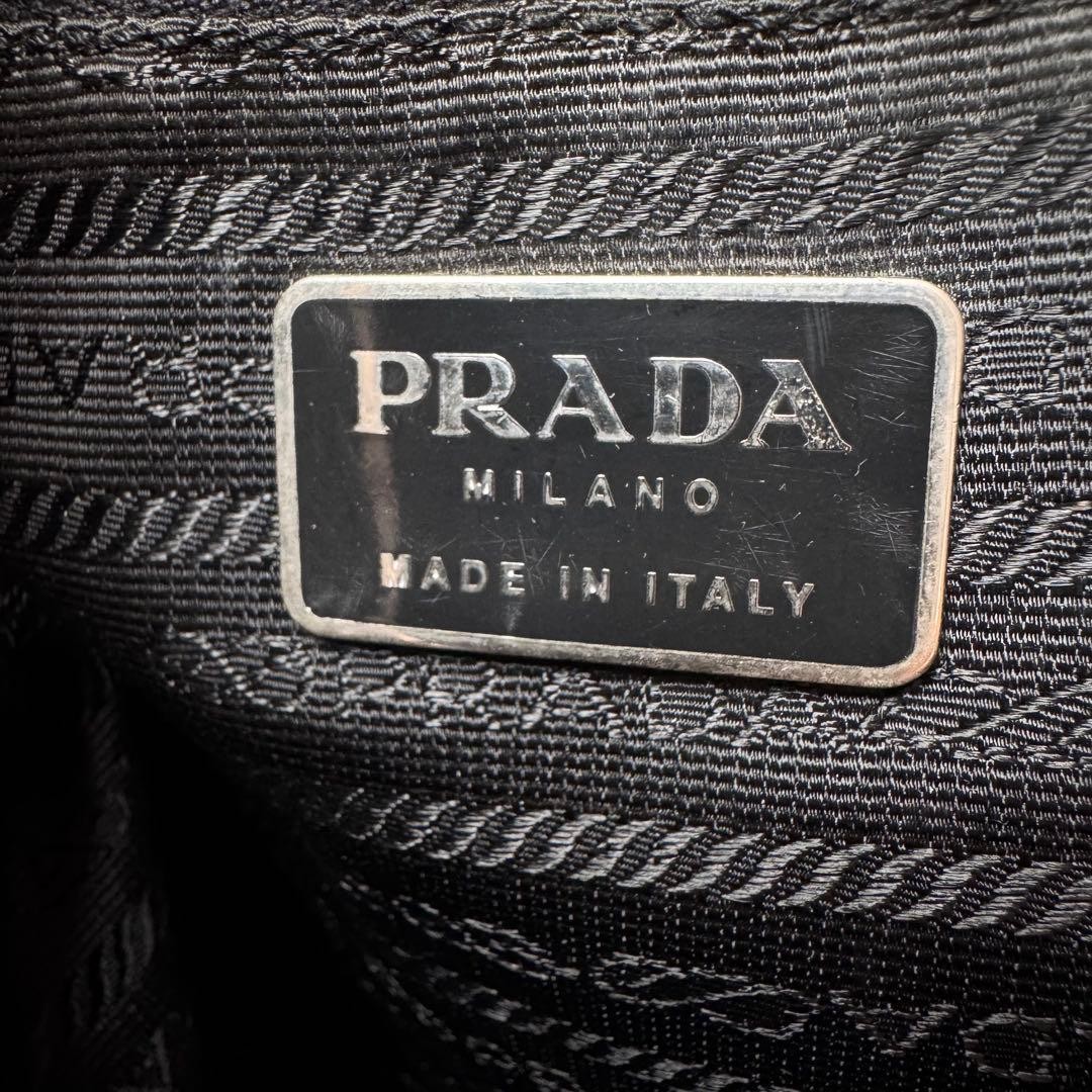 PRADA backpack triangular logo tessuto nylon silv… - image 12