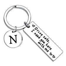 BESPMOSP Drive Safe Keychain for Boyfriend Husband Dad Anniversary Valentines N