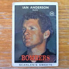 1968B Scanlens VFL AFL Football Card #30 Ian Anderson - Essendon Bombers