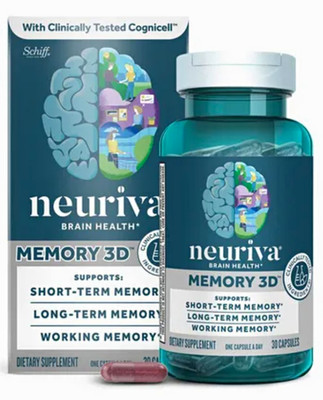 Neuriva Brain Health Memory Support 3D Cognicell Clinically Tested 30 Caps