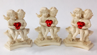 Schutzengel Mit Herz 3-Er-Set H 8Cm. Deko-Engel Engel Weihnachts-Deko Dekofigur