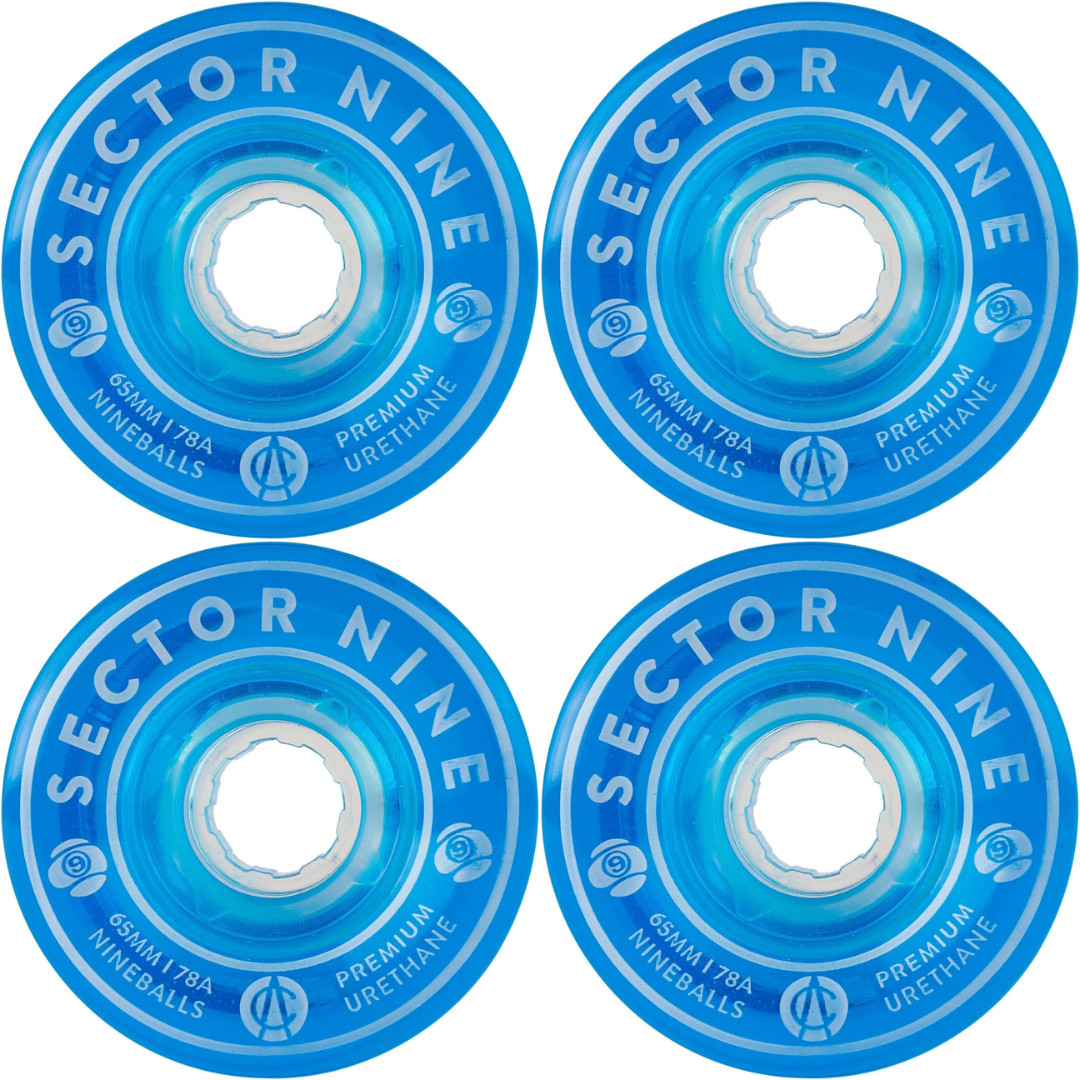 65mm Sector 9 Nineballs Wheels Blue 78a