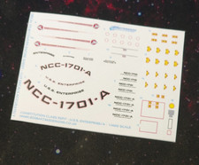 Decals for 1:1400 Scale CONSTITUTION REFIT ENTERPRISE-A - Custom Registries Ava