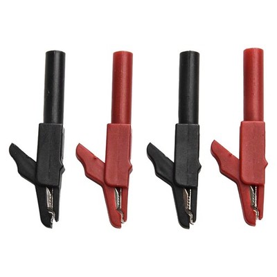 4PC Insulated For Alligator Clip Set 4MM for Wire Testing and Connection